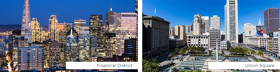 San Francisco Financial District and Union Square