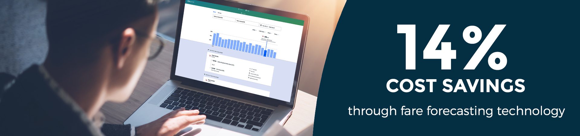 Banner - 14% cost savings through fare forecasting technology