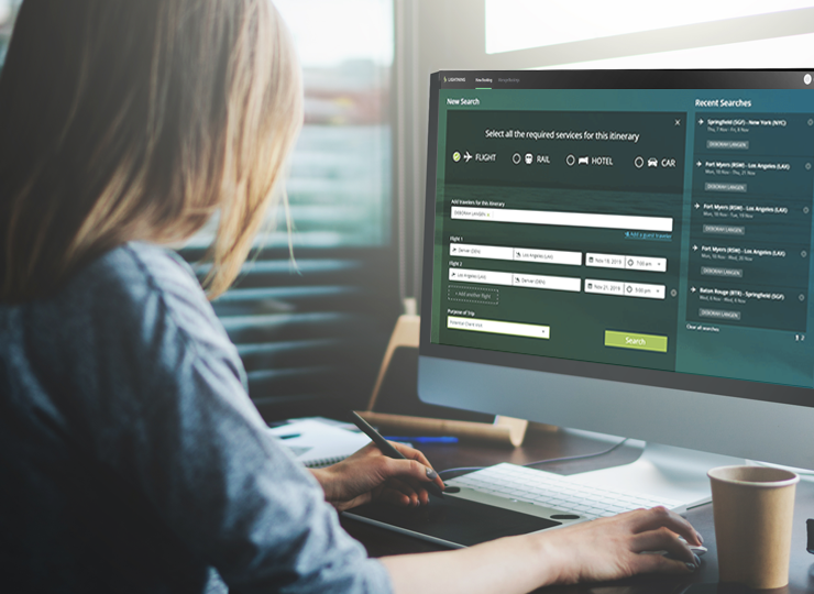 Lightning Online Booking Tool - Corporate Travel Management