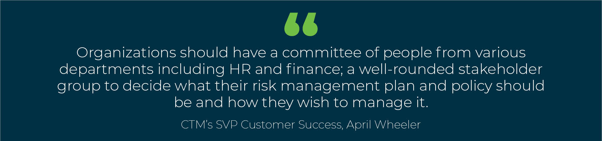 Risk Management quote featured in blog