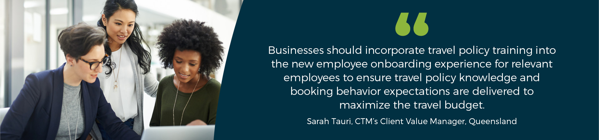 Sarah Tauri Quote three women working at computer