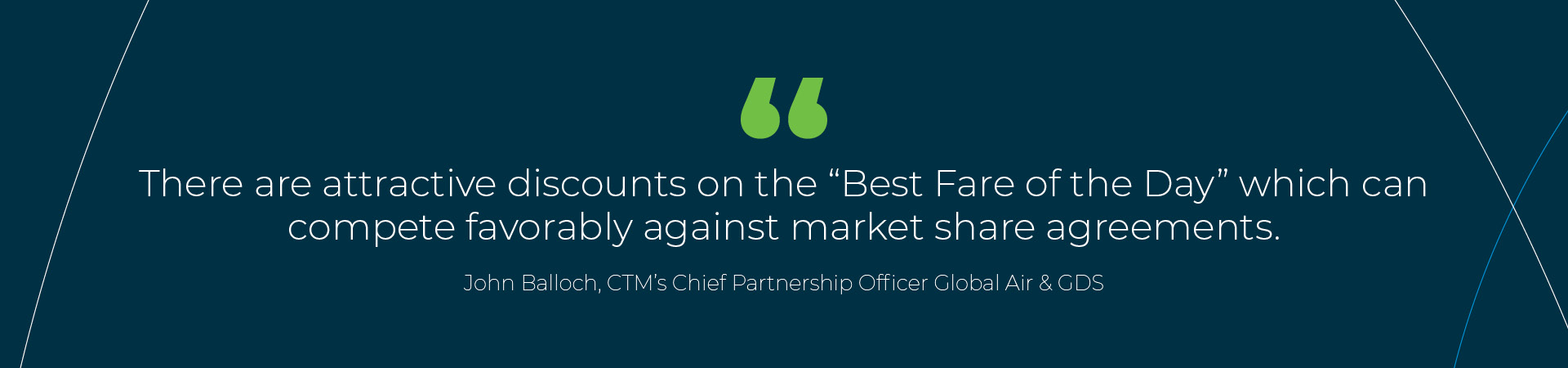 There are attractive discounts on the “Best Fare of the Day” which can compete favorably against market share agreements.