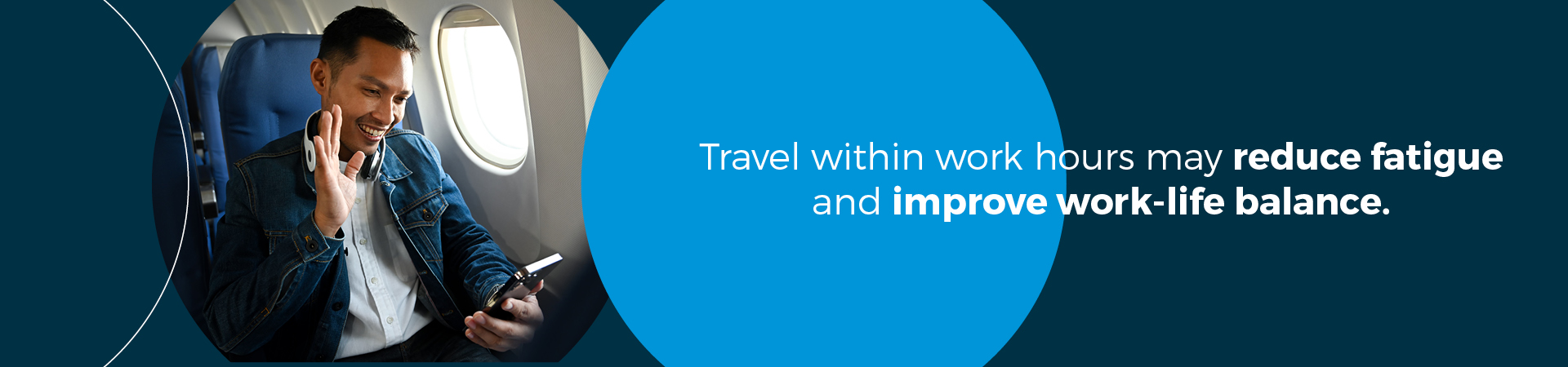 Travel within work hours may reduce fatigue and improve work-life balance, limiting extended work hours and providing the traveler with more time at home.
